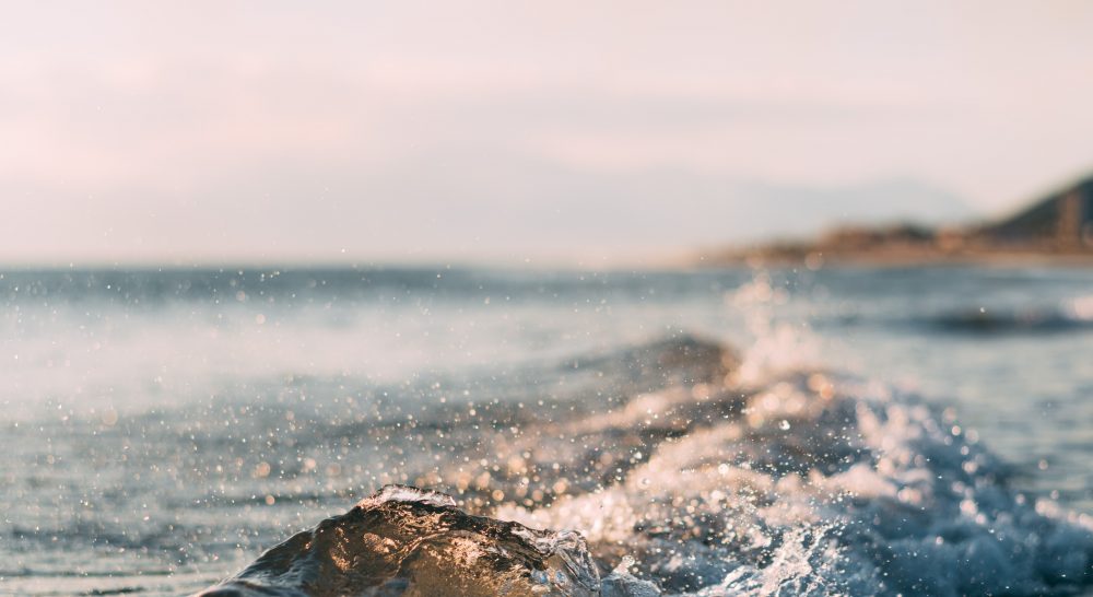 waves up close in the water during a weekend break