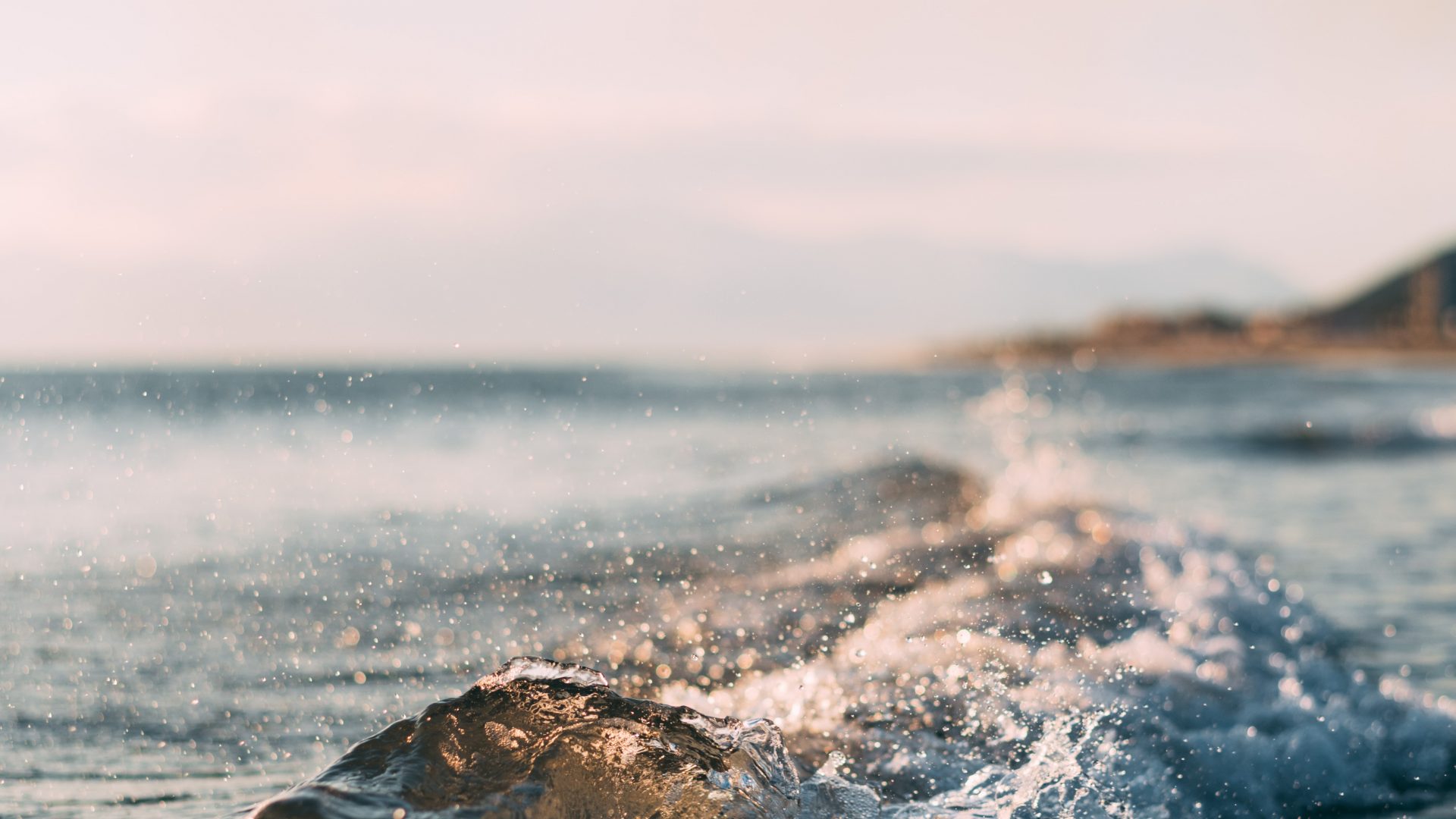 waves up close in the water during a weekend break