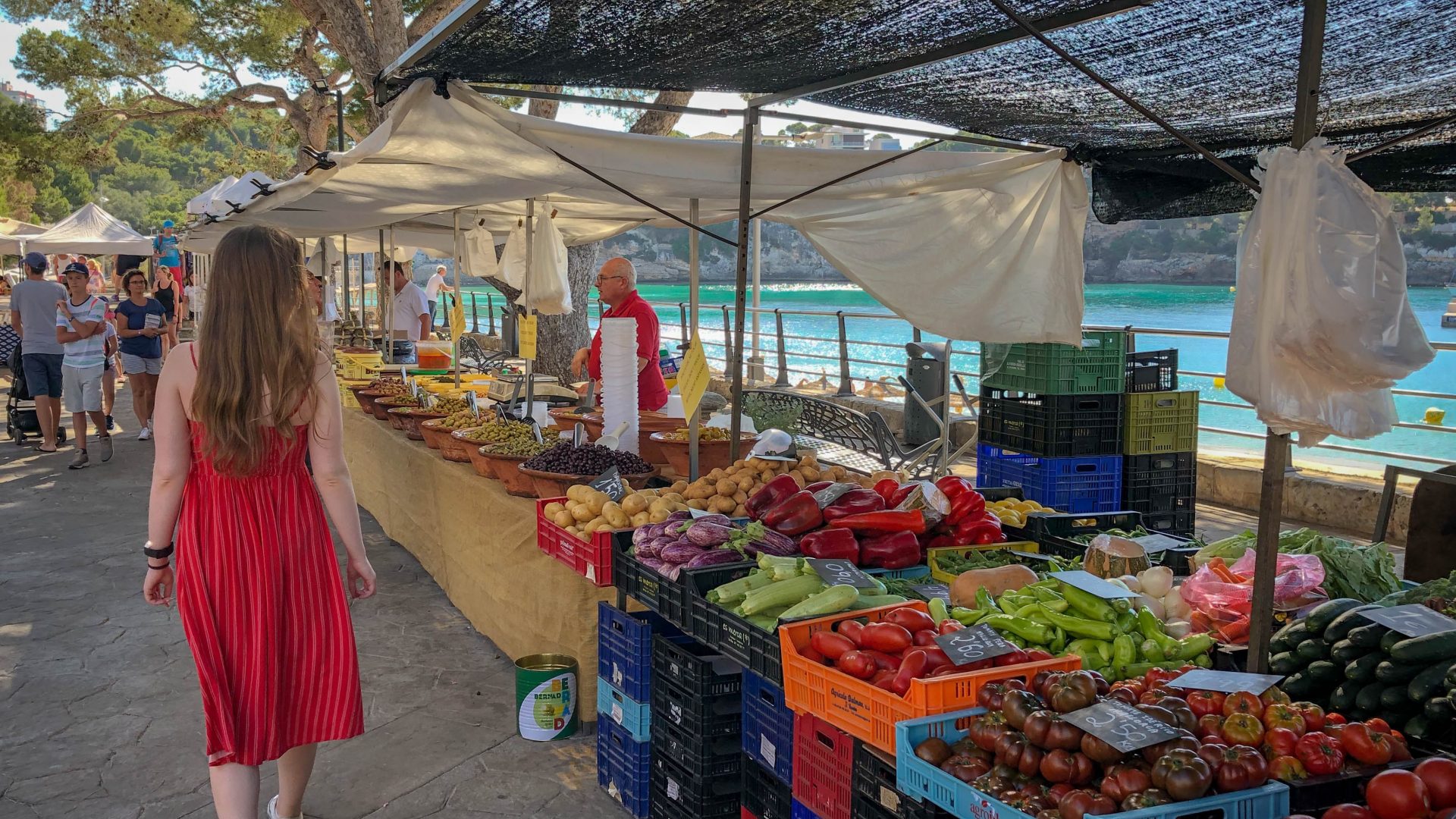 A woman shopping at Algarve markets